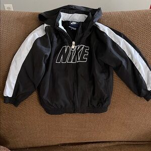 Nike Kids Black and Gray Windbreaker